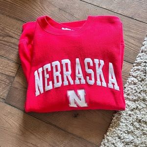 red Nebraska champion crewneck